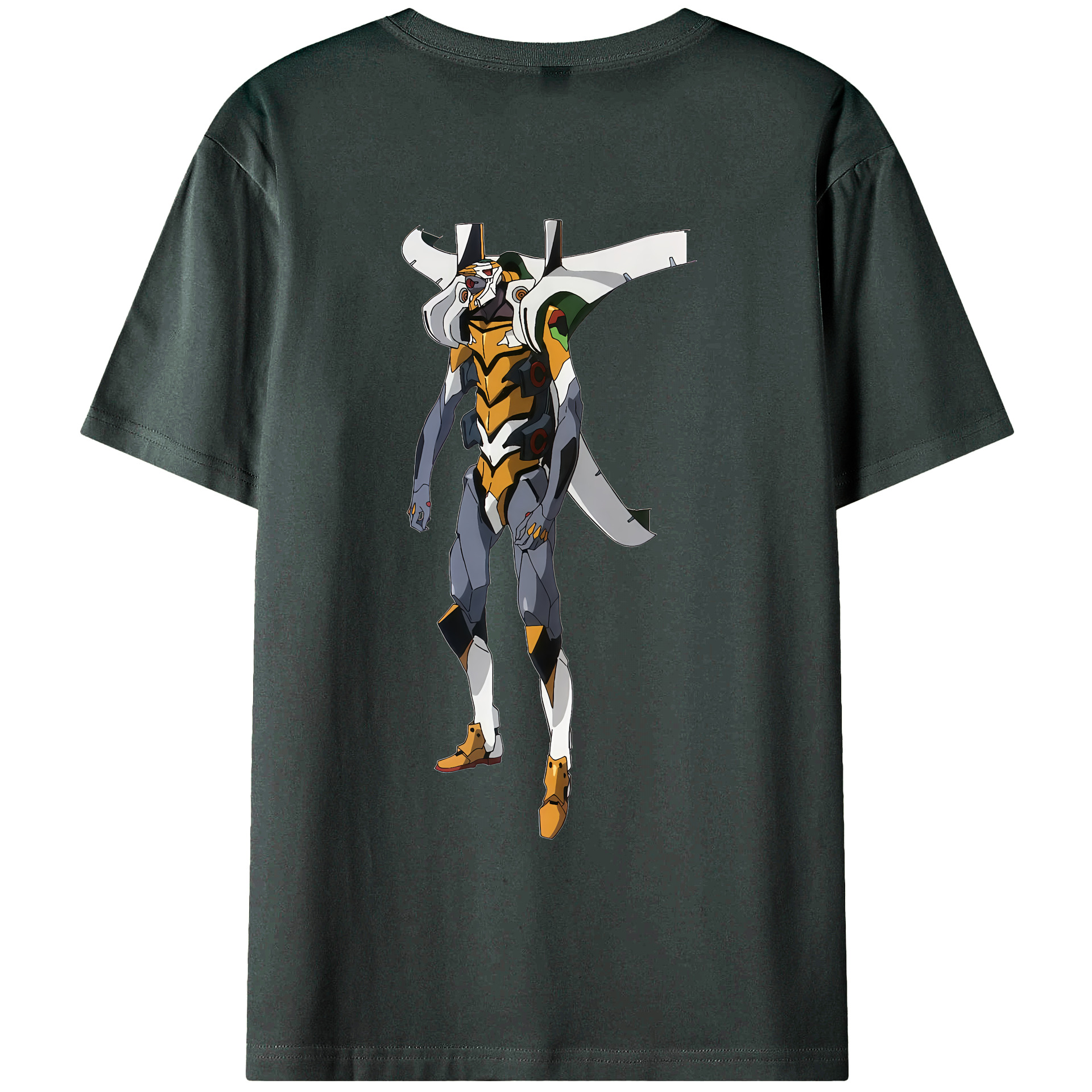 （画像用） EVA 新世紀エヴァンゲリオン 綿100％ メンズ半袖Tシャツ（バックプリント） 通気性